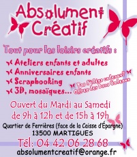 absolument créatif martigues,atelier enfants,anniversaire martigues,cadeaux loisirs martigues